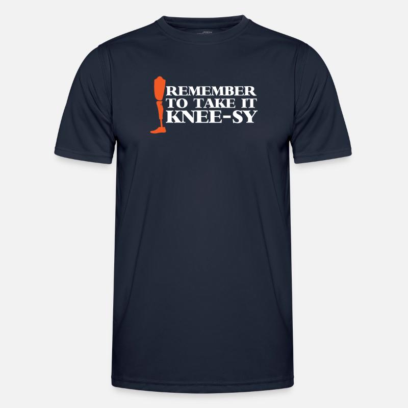 Leg prosthesis, prosthesis, amputee, amputation - Men's Functional T-Shirt - navy