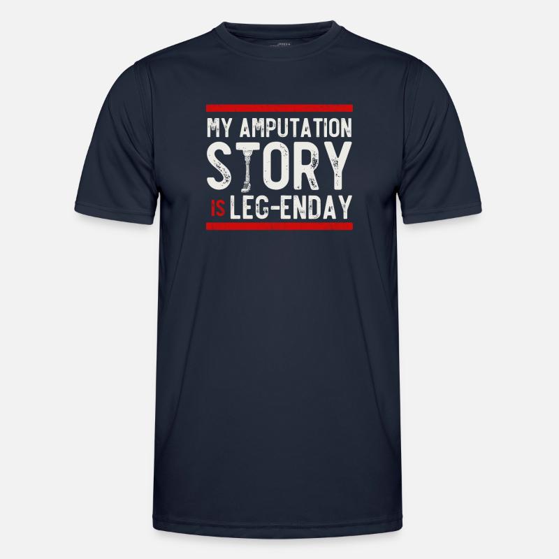 Leg prosthesis, prosthesis, amputee, amputation - Men's Functional T-Shirt - navy