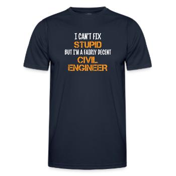 Civil Engineer, Civil Engineering - Men's Functional T-Shirt - navy - Front - AI Model Male 178 dark (178cm)