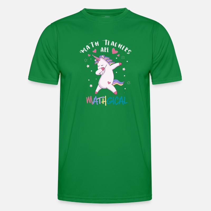 Mathematiklehrer Einhorn Männer Funktions-T-Shirt