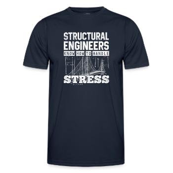 Civil engineers - Men's Functional T-Shirt - navy - Front - AI Model Male 178 dark (178cm)