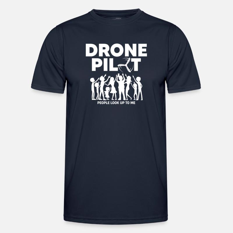 Drones, drones, drone flying - Men's Functional T-Shirt - navy