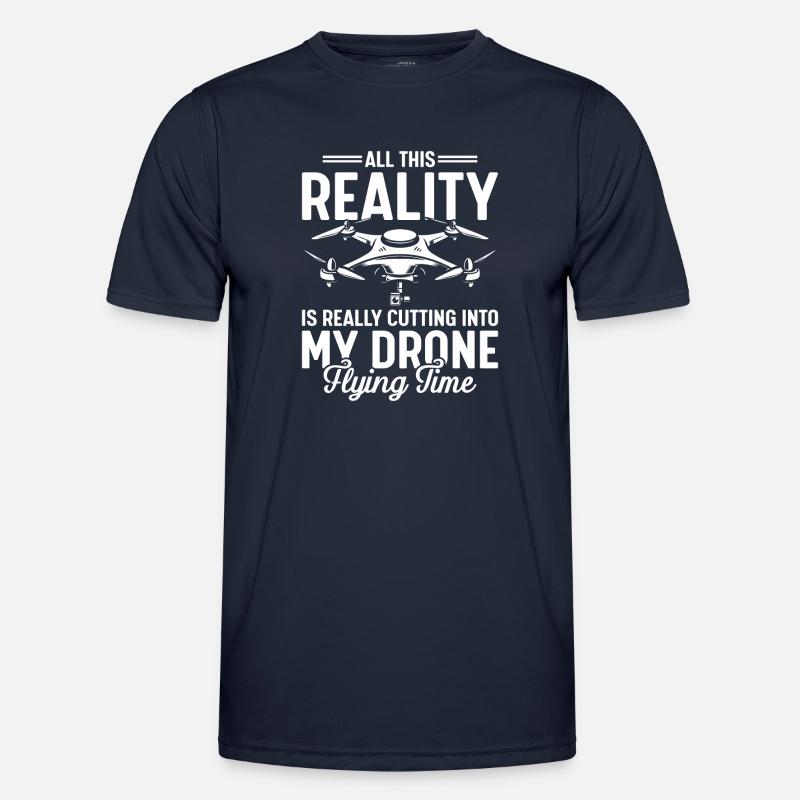 Drones, drones, drone flying - Men's Functional T-Shirt - navy