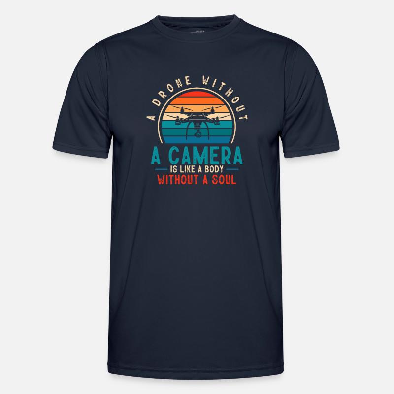 Drone flying, aerial drones, multicopters, drones - Men's Functional T-Shirt - navy