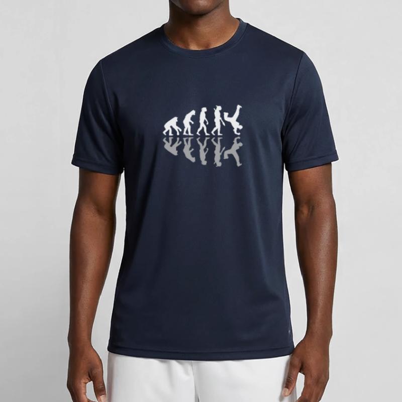 Breakdancing Human Evolution Dancer Breakdance T-shirt sport Homme