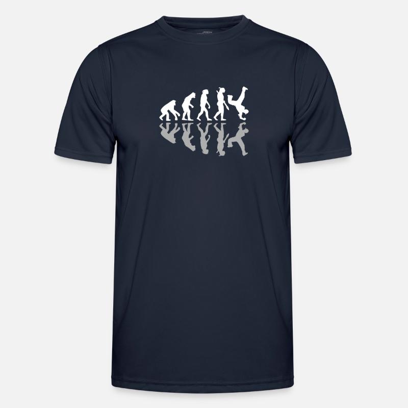 Breakdancing Human Evolution Dancer Breakdance - Men's Functional T-Shirt - navy