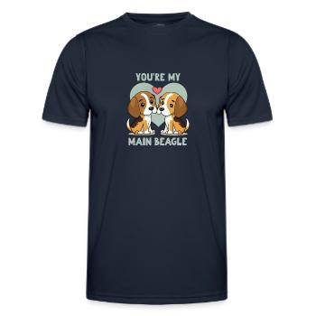 You're My Main Beagle Valentine's Day - Men's Functional T-Shirt - navy - Front - AI Model Male 178 dark (178cm)