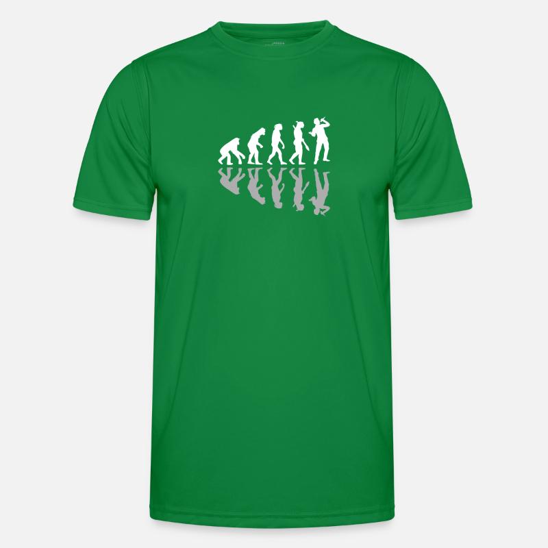 Human Evolution Singer Singing Music Lover Männer Funktions-T-Shirt