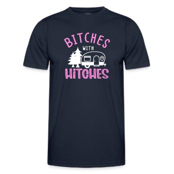 Motorhome Camping - Men's Functional T-Shirt - navy - Front - AI Model Male 178 dark (178cm)