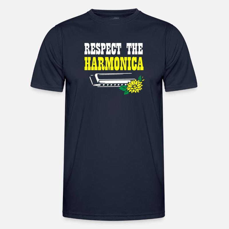 Harmonica player, Harmonica music - Men's Functional T-Shirt - navy