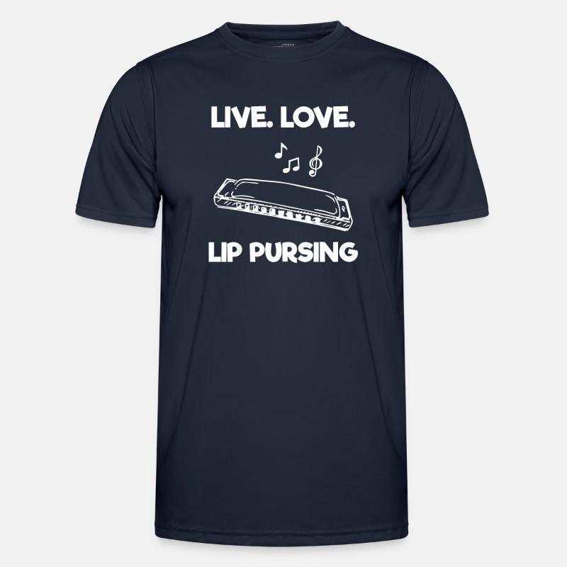 Harmonica player, Harmonica music - Men's Functional T-Shirt - navy