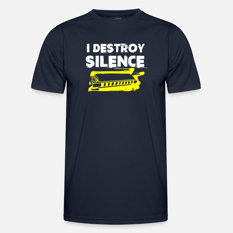 Harmonica player, Harmonica music - Men's Functional T-Shirt - navy