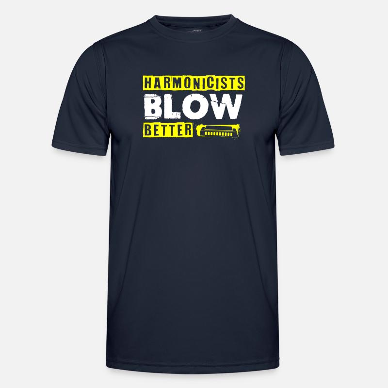 Harmonica player, Harmonica music - Men's Functional T-Shirt - navy