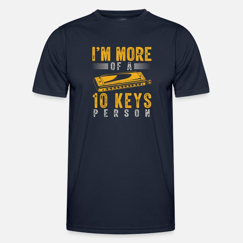 Harmonica player, Unny harmonica - Men's Functional T-Shirt - navy