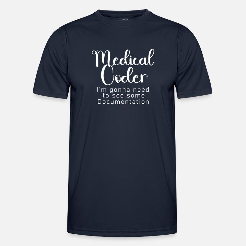 Medizinischer Kodierer Medizinischer Programmierer - Männer Funktions-T-Shirt - Navy