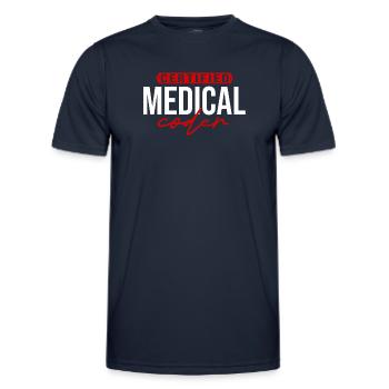 Medical Encoder Medical Programmer - Men's Functional T-Shirt - navy - Front - AI Model Male 178 dark (178cm)