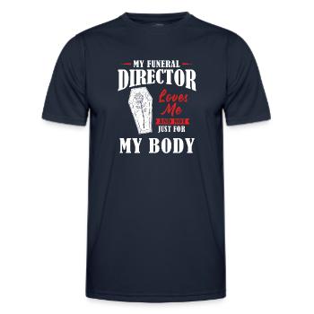 Funeral Homes, Funeral Homes - Men's Functional T-Shirt - navy - Front - AI Model Male 178 dark (178cm)