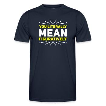 Grammar Police - English Teacher - Men's Functional T-Shirt - navy - Front - AI Model Male 178 dark (178cm)