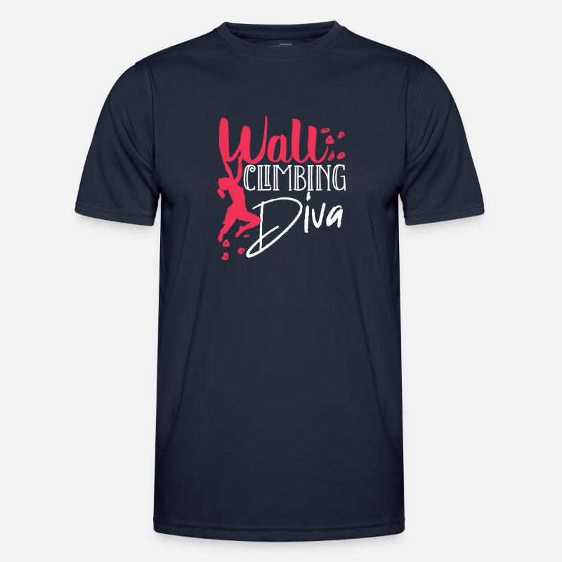 Wall climbers, wall climbers - Men's Functional T-Shirt - navy