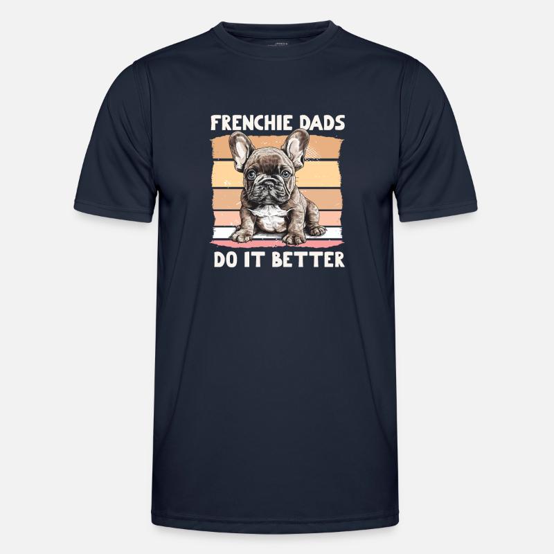 Frenchie Dads Do It Better - Männer Funktions-T-Shirt - Navy