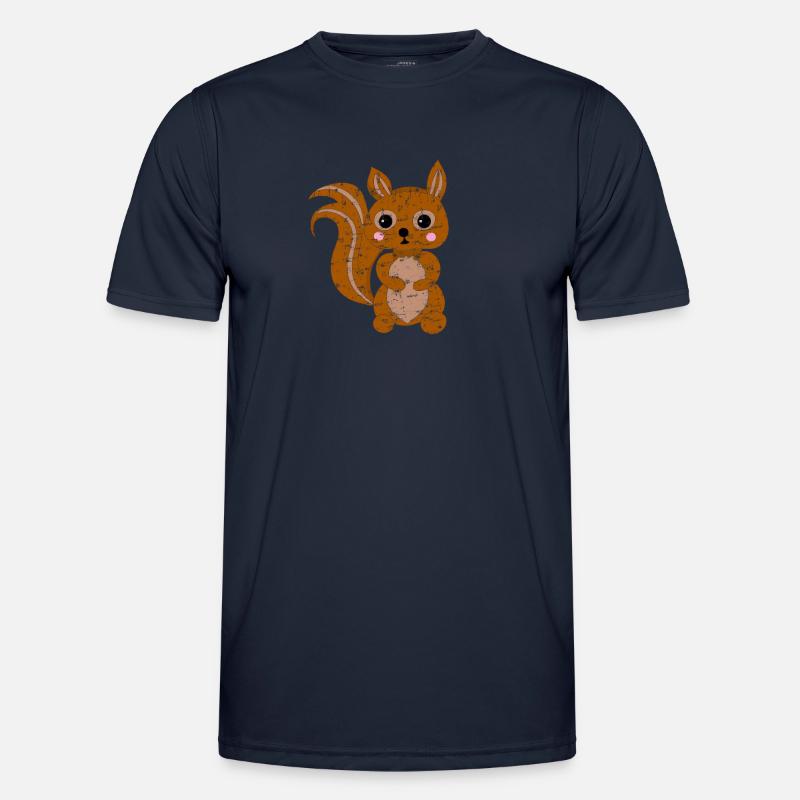 Süßes Kawaii Eichhörnchen - Männer Funktions-T-Shirt - Navy