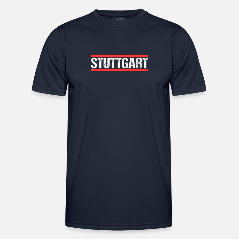Stuttgartererin Stuttgarterer Stuttgarter - Männer Funktions-T-Shirt - Navy