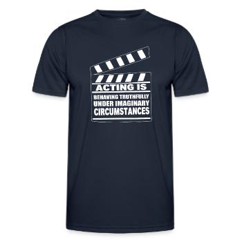 Funny actor - Men's Functional T-Shirt - navy - Front - AI Model Male 178 dark (178cm)