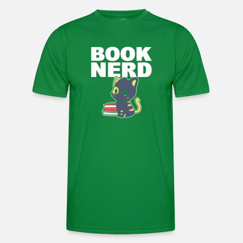 Book Nerd Avid Reader Men's Functional T-Shirt