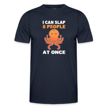 Funny ocean animal fisherman - Men's Functional T-Shirt - navy - Front - AI Model Male 178 dark (178cm)