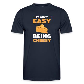 It Ain't Easy Being Cheesy Cheese Expert - Men's Functional T-Shirt - navy - Front - AI Model Male 178 dark (178cm)