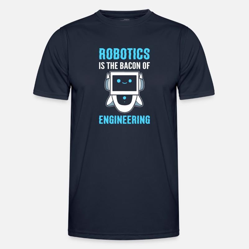 Lustige Robotik Roboterprogrammierer - Männer Funktions-T-Shirt - Navy