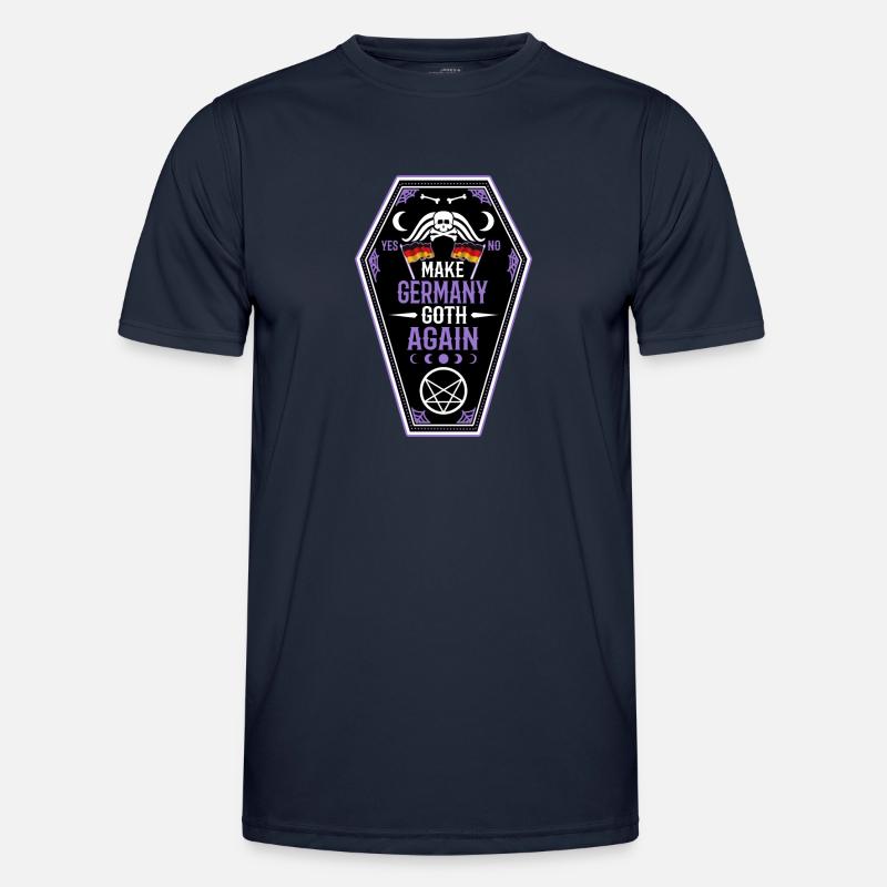 Make Germany goth again - Men's Functional T-Shirt - navy