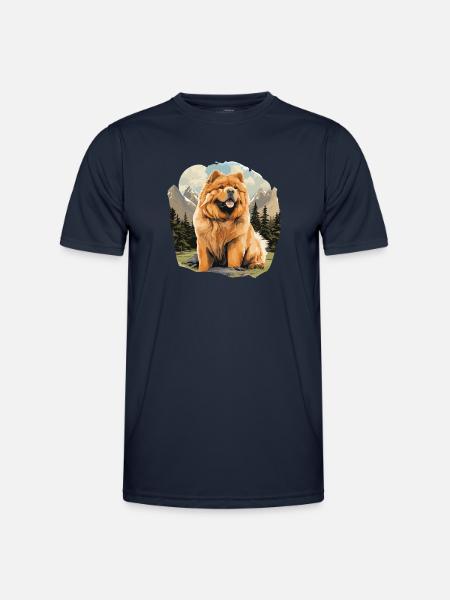 Hund Chow Chow - Männer Funktions-T-Shirt - Navy