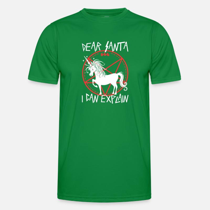 Dear santa i can explain Männer Funktions-T-Shirt