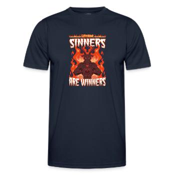 Sinners are Winners - Lifeerror - Men's Functional T-Shirt - navy - Front - AI Model Male 178 dark (178cm)