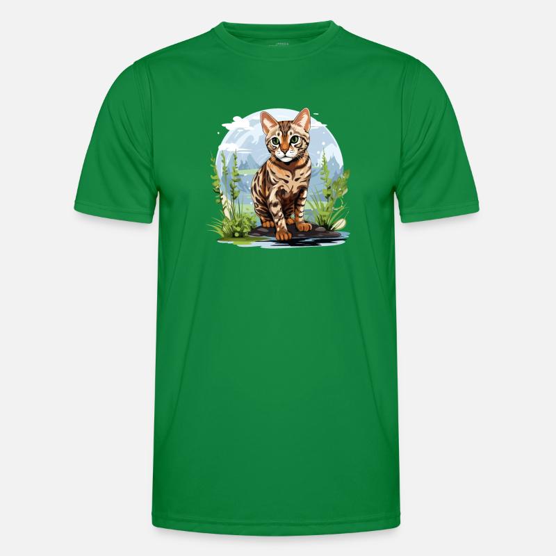 Chat du Bengale Bengalkatze T-shirt sport Homme