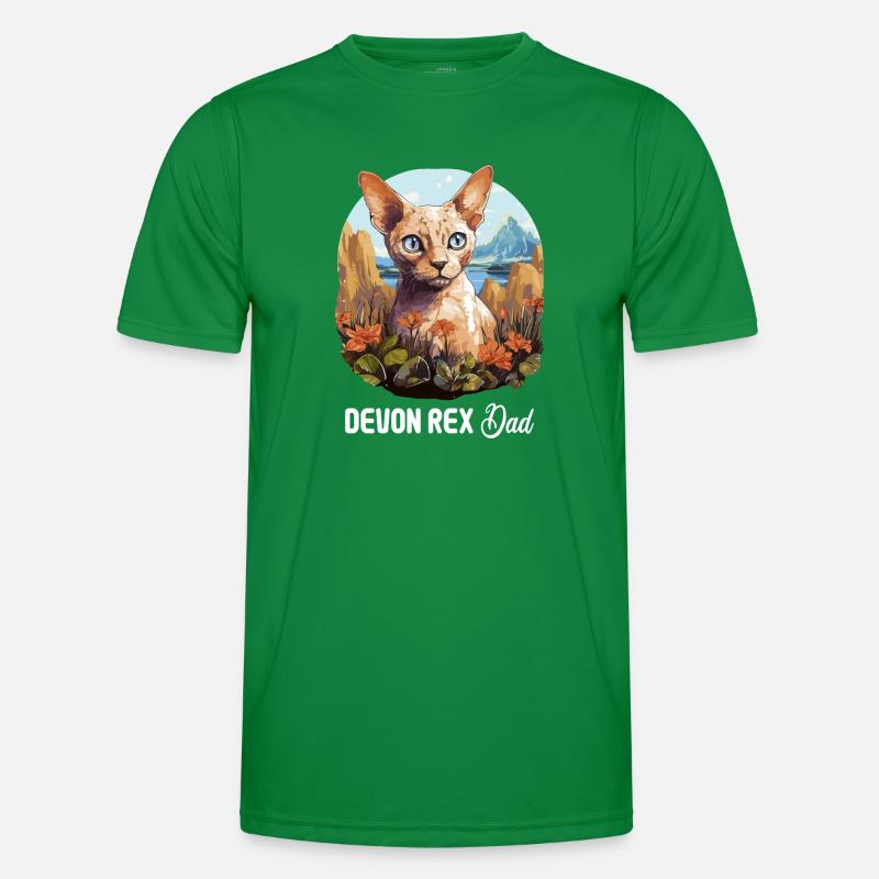 Devon Rex Kätzchen Devon Rex Katze Männer Funktions-T-Shirt