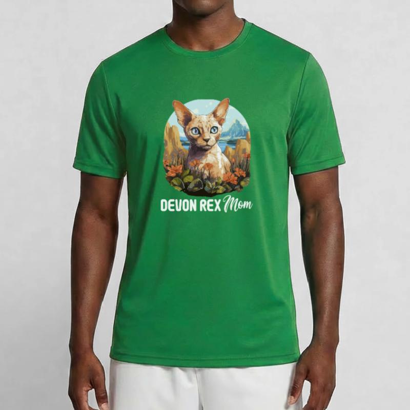 Devon Rex Kätzchen Devon Rex Katze Männer Funktions-T-Shirt