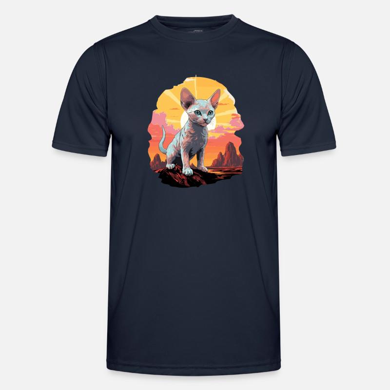 Devon Rex Kätzchen Devon Rex Katze Männer Funktions-T-Shirt