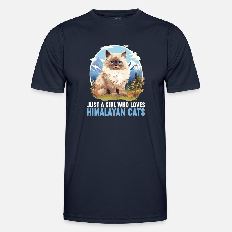Himalayan Cat Colourpoint Katze - Men's Functional T-Shirt - navy