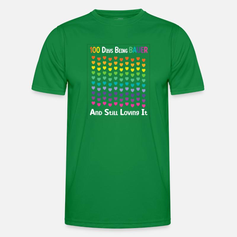 Colorful Heart Pattern Celebration 100 Bauer Männer Funktions-T-Shirt