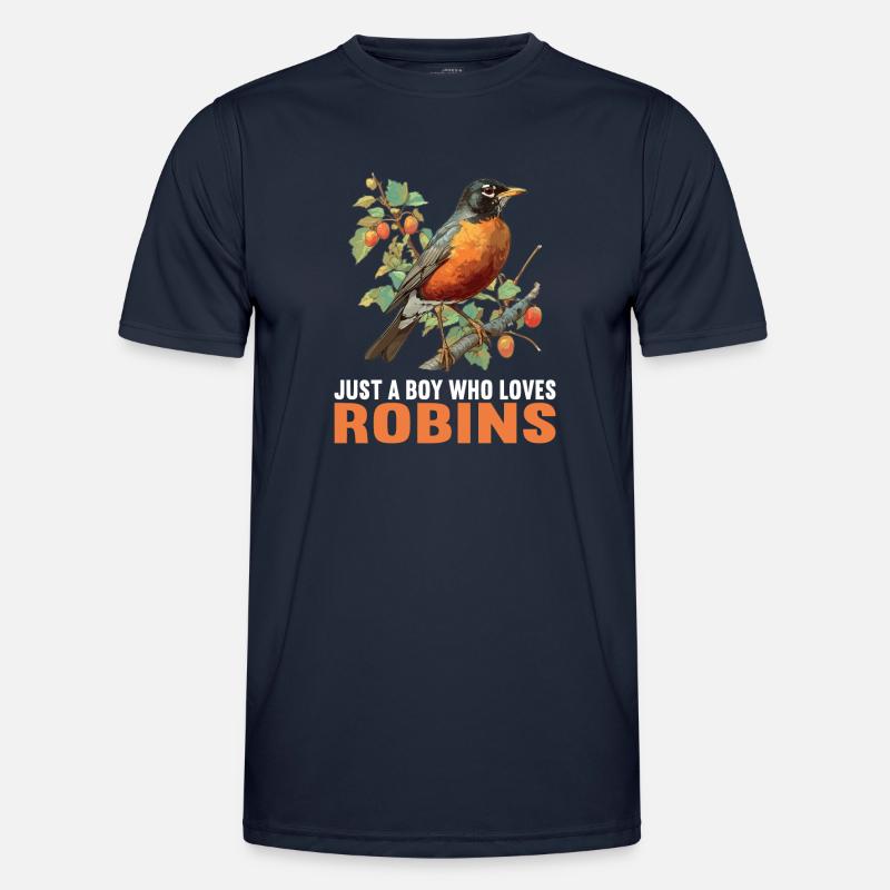 Robin Rotkehlchen Männer Funktions-T-Shirt