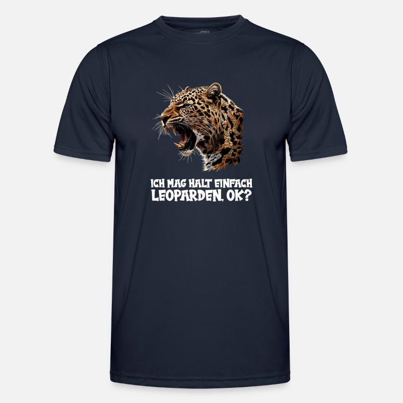 Leoparden Leopard - Funktionsshirt til herrer - marineblå