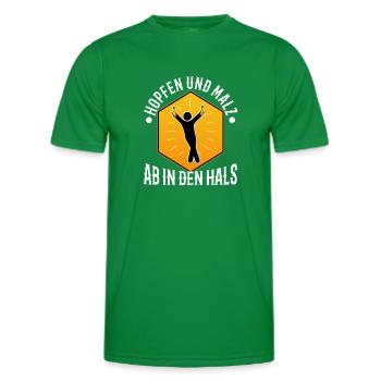 Houblon et malt - T-shirt sport Homme - vert - Devant - AI Model Male 178 dark (178cm)