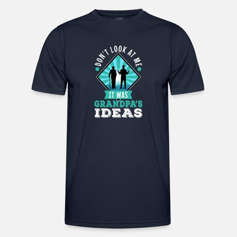 It was grandpas idea - Männer Funktions-T-Shirt - Navy