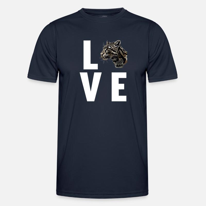 Clouded Leopard Nebelparder - Männer Funktions-T-Shirt - Navy