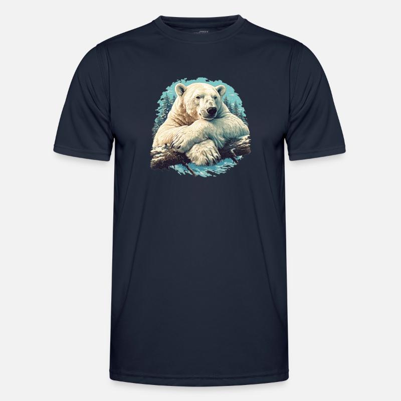 Polar Bear Eisbären Eisbär Männer Funktions-T-Shirt