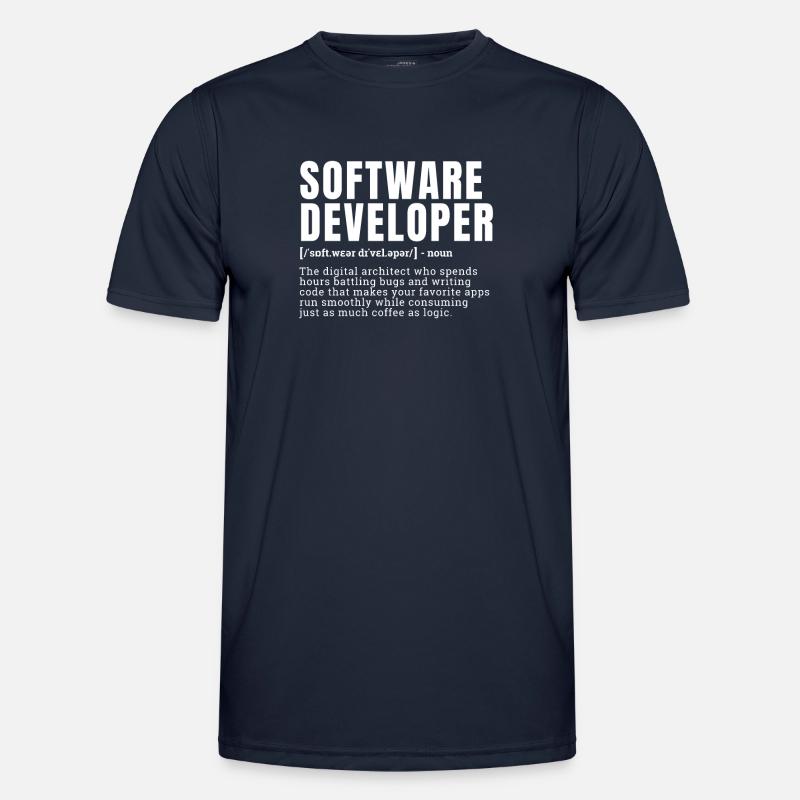 Funny Software Developer Occupation Definition Occ - Männer Funktions-T-Shirt - Navy