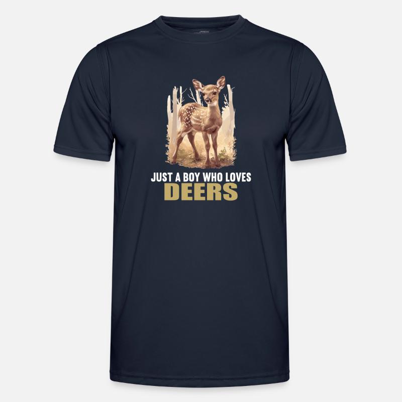 Hirsche Hirsch - Männer Funktions-T-Shirt - Navy
