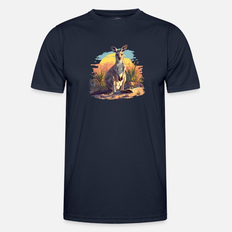 Kangaroos Kangaroo - Men's Functional T-Shirt - navy
